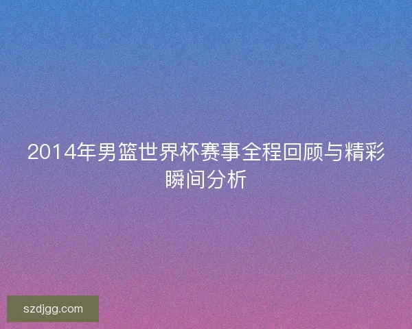 2014年男篮世界杯赛事全程回顾与精彩瞬间分析